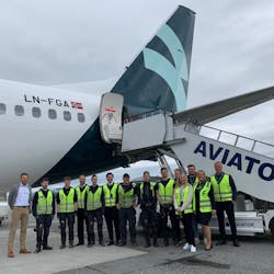 Aviator Provides Ground Handling Services For The First Flyr Flight (2)