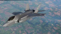 The Pentagon’s F-35 fighter jet, a revenue mainstay for manufacturer Lockheed Martin Corp. and Pratt & Whitney, is facing pushback over its cost, the greatest in U.S. military history for a weapon system. Here, a U.S. Air Force F-35A assigned to the 4th Fighter Squadron, Hill Air Force Base, Utah, flies over France on May 30, 2021.