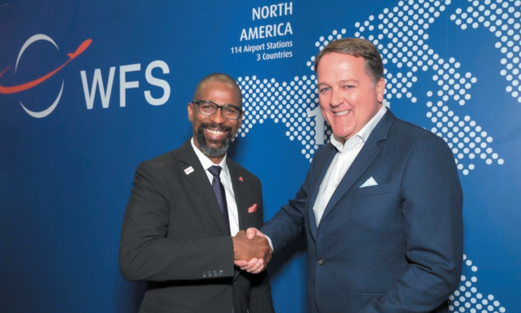 Elliott Paige, Director, Air Services Development at Hartsfield-Jackson Atlanta International Airport, with Craig Smyth, Group CEO WFS.