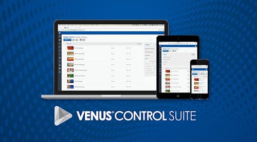 Venus Control Suite is a cloud-based software that provides display operators the ability to control scheduled content on their signs from anywhere at any time, and with any device.
