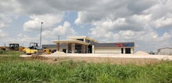 A street side view of the FBO showing the current state of construction. A street side view of the FBO showing the current state of construction.
