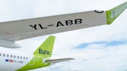 Latvian airline airBaltic on Aug. 15 welcomed its 28th Airbus A220-300 jet, registered as YL-ABB, in Riga.
