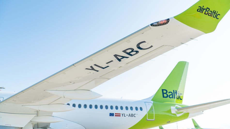 Latvian airline airBaltic welcomed its 29th Airbus A220-300 jet, registered as YL-ABC, in Riga, on Aug. 22.