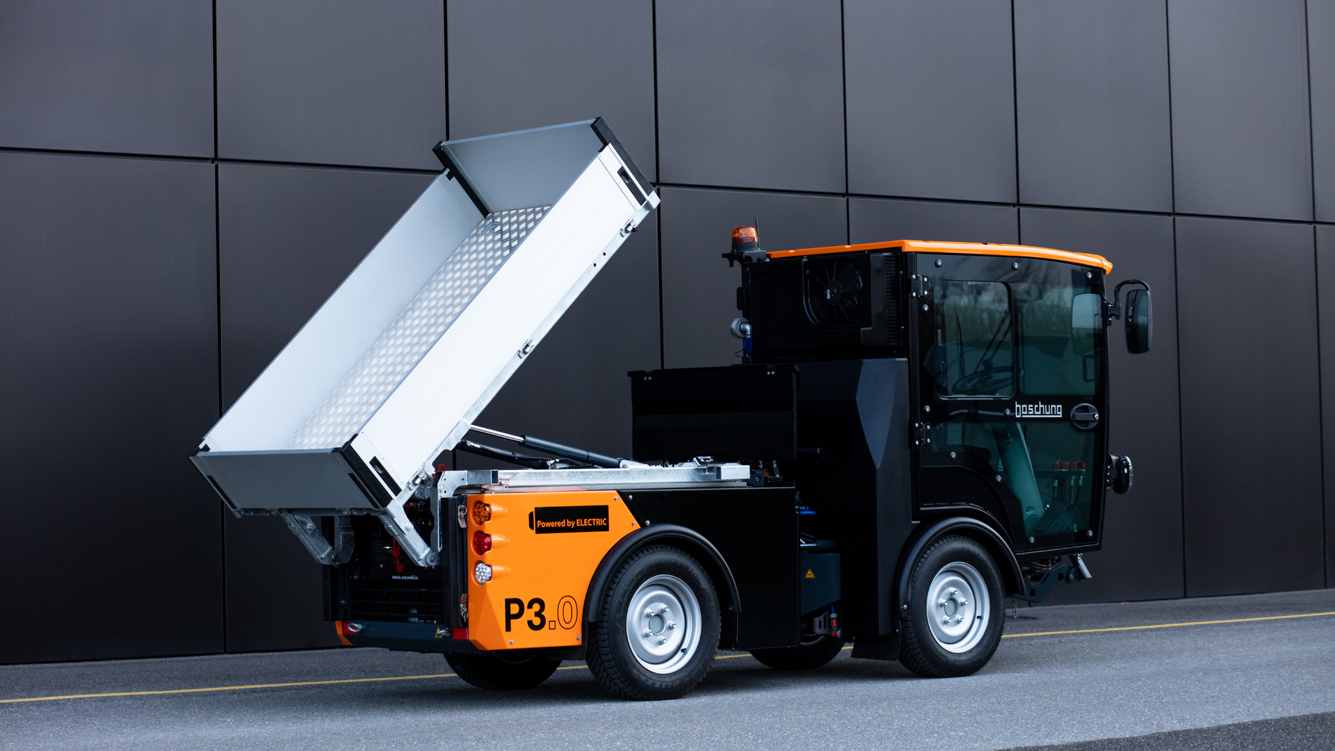 The Pony P3.0 is an all-electric, all-wheel-drive multipurpose carrier with nine different types of equipment for summer and winter use.