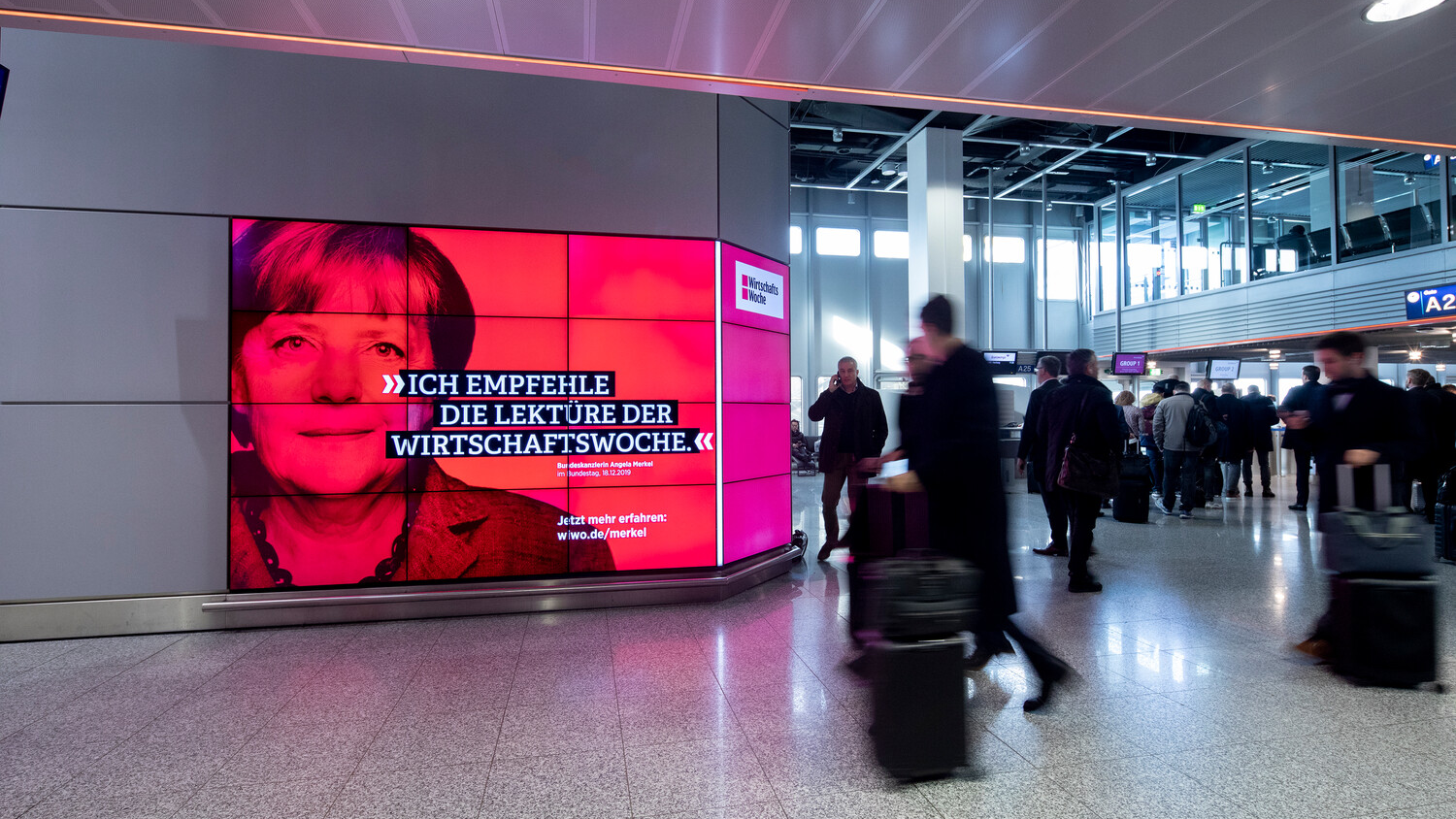 Advertising messages can be featured on large-scale digital and analog displays at two airports through a marketing partnership between Munich and Duesseldorf airports.