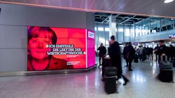Advertising messages can be featured on large-scale digital and analog displays at two airports through a marketing partnership between Munich and Duesseldorf airports. Advertising messages can be featured on large-scale digital and analog displays at two airports through a marketing partnership between Munich and Duesseldorf airports.