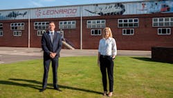 Christopher Thomson, supplier development manager for Leonardo Helicopters (UK) division, poses for a photo with RHH Franks managing director Elsa Hogan. Christopher Thomson, supplier development manager for Leonardo Helicopters (UK) division, poses for a photo with RHH Franks managing director Elsa Hogan.