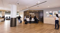 Alaska Airlines has a new lounge at San Francisco International Airport. Alaska Airlines has a new lounge at San Francisco International Airport.