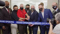 Airport executives, officials and guests welcomed FirstCall Medical Center to BWI Thurgood Marshall Airport at an open house reception on Aug. 24. FirstCall Medical Director Dr. Ron Elfenbein (red shirt) cut the ribbon joined by Gov. Larry Hogan and state officials, BWI Executive Director Ricky Smith (left end of ribbon) and Fraport USA CEO Michael Mullaney (right end of ribbon). Airport executives, officials and guests welcomed FirstCall Medical Center to BWI Thurgood Marshall Airport at an open house reception on Aug. 24. FirstCall Medical Director Dr. Ron Elfenbein (red shirt) cut the ribbon joined by Gov. Larry Hogan and state officials, BWI Executive Director Ricky Smith (left end of ribbon) and Fraport USA CEO Michael Mullaney (right end of ribbon).