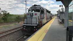 An Atlantic City Rail Line train leaves Cherry Hill station after picking up passengers. Depending on the results of a study, trains could stop at a new Atlantic City Airport station, which is being supported by the newly formed AC rail line coalition.