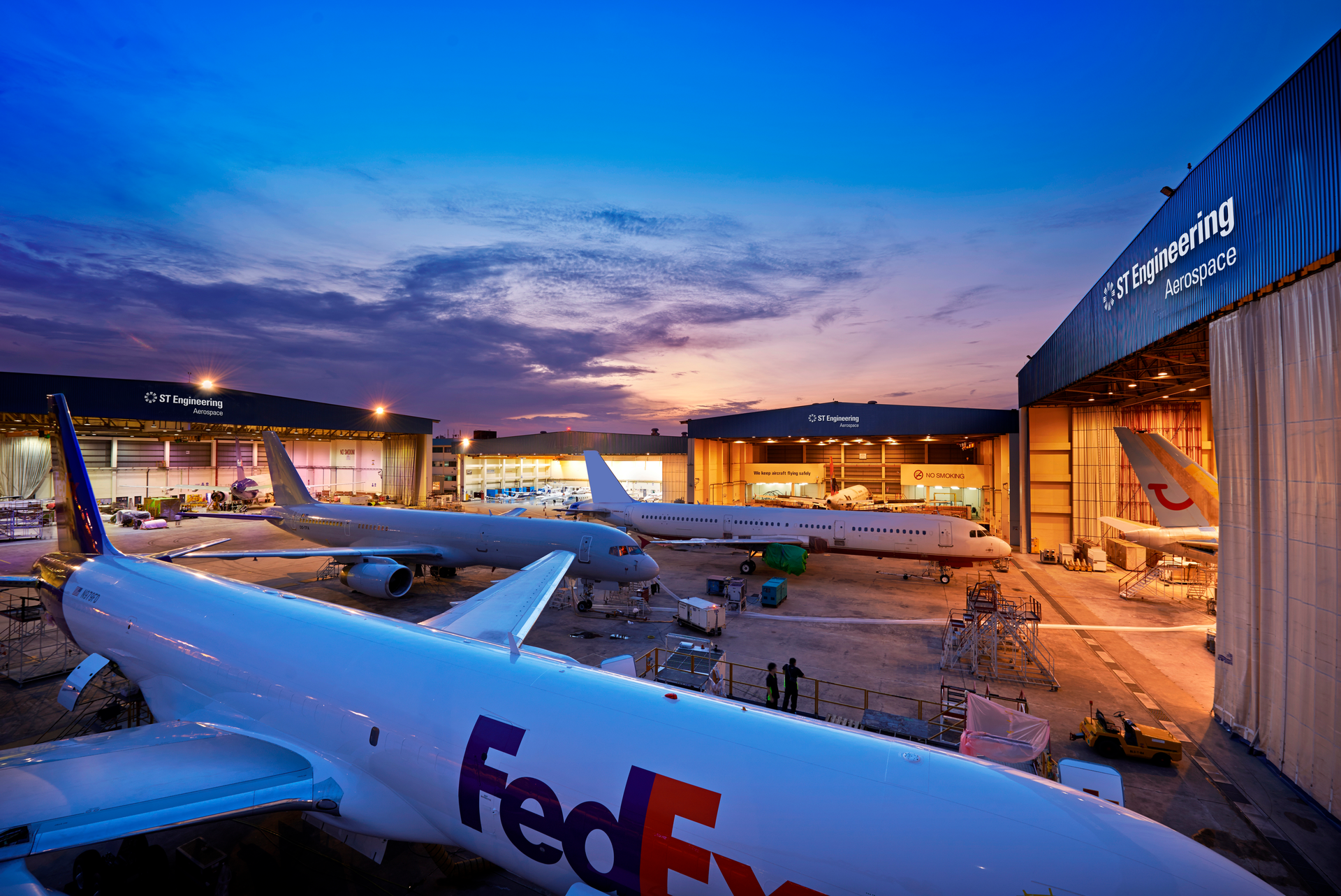 A facility in Singapore, part of ST Engineering's MRO network across Asia Pacific, the U.S. and Europe.