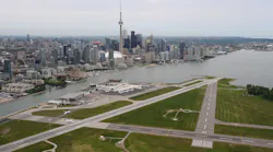 A view of Billy Bishop Airport in Toronto, Ontario, Canada.