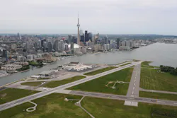 A view of Billy Bishop Airport in Toronto, Ontario, Canada.