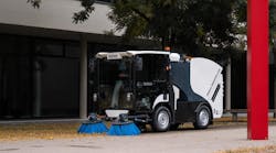The Urban-Sweeper S2.0 Autonomous is an all-electric street sweeper with autonomous driving capability.