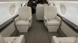 Interior refurbishment and avionics upgrades completed by Duncan Aviation transformed this G550.
