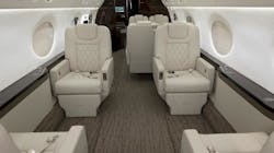 Interior refurbishment and avionics upgrades completed by Duncan Aviation transformed this G550. Interior refurbishment and avionics upgrades completed by Duncan Aviation transformed this G550.