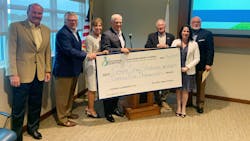 The Boca Raton Airport Authority presented a $25,000 contribution to the Boca Raton Airport Scholarship, administered by the George Snow Scholarship Fund.