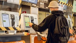 Four self-service baggage drop-off points are now open at Riga Airport, and the national airline airBaltic is the first to offer its passengers the opportunity to use this new Airport service here. Four self-service baggage drop-off points are now open at Riga Airport, and the national airline airBaltic is the first to offer its passengers the opportunity to use this new Airport service here.