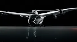 Ushering in the next generation of CityAirbus, the fully electric vehicle is equipped with fixed wings, a V-shaped tail, and eight electrically powered propellers.