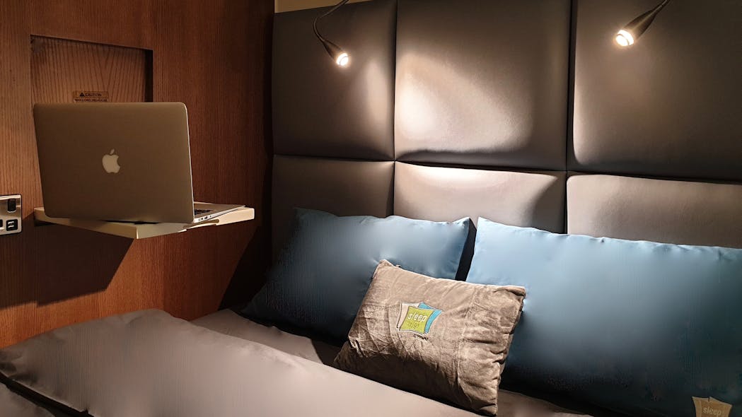 Sleep Lounge double cabin at Hamad International Airport in Doha.
