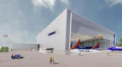 Development on a 27-acre site will include a hangar to accommodate up to three Boeing 737 aircrafts and apron space to accommodate up to eight Southwest Airlines jets, along with associated office and workshop space. The maintenance facility cost is estimated $135 million, which includes an investment of about $90 million from the airline.
