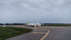 Riga Airport started operating the second rapid exit taxiway that has been constructed with the support of the Cohesion Fund (CF). Riga Airport started operating the second rapid exit taxiway that has been constructed with the support of the Cohesion Fund (CF).