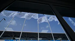 The Taliban flags installed at the Hamid Karzai International Airport are pictured in Kabul on September 11, 2021.