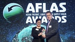 Hactl Executive Director and Chief Financial Officer Amy Lam receives the “Best Green Air Cargo Terminal Operator” award. Hactl Executive Director and Chief Financial Officer Amy Lam receives the “Best Green Air Cargo Terminal Operator” award.