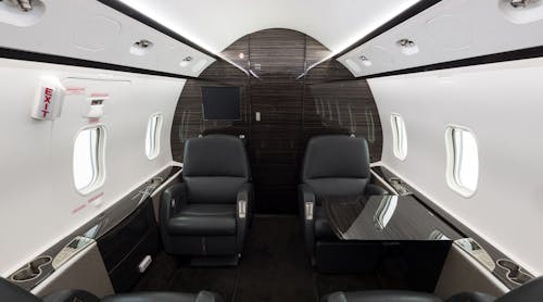 The downtime was critical for the owner of this Challenger 300 that was completed at Duncan Aviation. That&apos;s why he opted to have all the veneer vinyl wrapped and clear coated. Vinyl wrapping opens up a variety of aesthetic options for interior finishes without changing cabinet veneer. Some options allow shorter downtime than traditional methods, and are fully customizable and cost-effective.