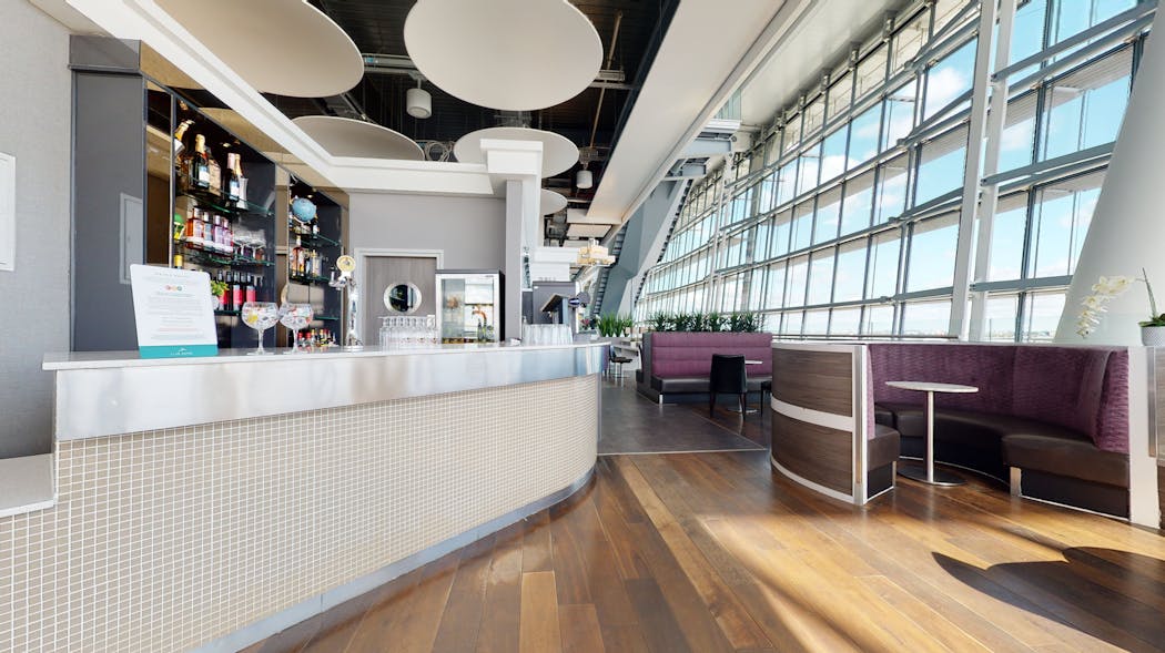 The Club Aspire lounge at London Heathrow Terminal 5 has a contactless food and beverage ordering platform called Ready 2 Order.