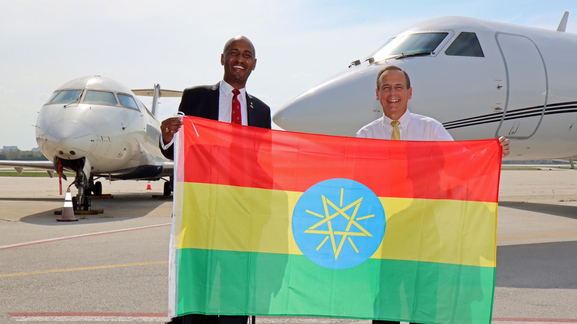 L To R Dawit Lemma And Tom Frooninckx Interim Head Of The Satt Purdue%20 University