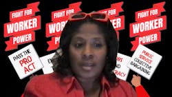 Donielle Prophete, president of the Communications Workers of America (CWA) Local 3645, spoke at an Oct. 7 virtual roundtable. Airport service workers from the Service Employees International Union (SEIU), CWA and UNITE HERE raised alarms about the impact low wages and inequity have on the nation&rsquo;s aviation system. The roundtable discussion also included members of the House and Senate appropriations committees.