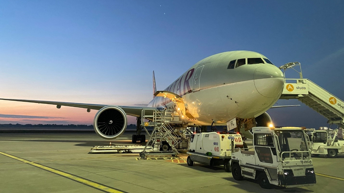 Qatar Airways Cargo and ECS Group celebrate their first year of air cargo services out of Lyon (LYS), France.