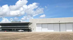 Adjacent to the Stennis International Airport terminal, a 24,000-square-foot RESTORE Hangar features a hangar door that is 154 feet wide and 28 feet high. The premier location includes utility rooms, restrooms and a foam fire suppression system.