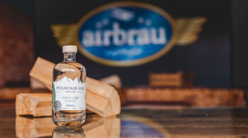 By distilling Airbr&auml;u beer then distilling it again with selected botanicals, an intensive and aromatic &apos;infused beer spirit&apos; was created. The gin-style beer spirit has the brand name &apos;Mountain Hub Distillers.&apos;