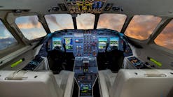 Cockpit of Falcon 900B