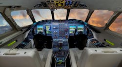 Cockpit of Falcon 900B