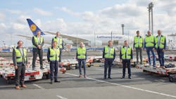 From left, Walter Isselhard, Senior Director Handling IT & IT Product Portfolio Mgmt Lufthansa Cargo, Harold Lukas, Director Programs and Engagement Ab Ovo, Dr. Jan Wilhelm Breithaupt, Vice President Global Fulfillment Mgmt Lufthansa Cargo, Tim Heppenheimer, project lead PPS & Head of Fulfillment Framework Lufthansa Cargo, Bonne van der Meer, project lead Ab Ovo, Edwin Hageman, CEO Ab Ovo, Harald Gloy, Chief Operating Officer, Labour Director Lufthansa Cargo, Dr. Jochen Göttelmann, CIO Lufthansa Cargo, Gerd Jens Schmidt (former Managing Director Germany), Dr. Mohammad Ali Seiraffi, Vice President Hub Frankfurt Lufthansa Cargo. From left, Walter Isselhard, Senior Director Handling IT & IT Product Portfolio Mgmt Lufthansa Cargo, Harold Lukas, Director Programs and Engagement Ab Ovo, Dr. Jan Wilhelm Breithaupt, Vice President Global Fulfillment Mgmt Lufthansa Cargo, Tim Heppenheimer, project lead PPS & Head of Fulfillment Framework Lufthansa Cargo, Bonne van der Meer, project lead Ab Ovo, Edwin Hageman, CEO Ab Ovo, Harald Gloy, Chief Operating Officer, Labour Director Lufthansa Cargo, Dr. Jochen Göttelmann, CIO Lufthansa Cargo, Gerd Jens Schmidt (former Managing Director Germany), Dr. Mohammad Ali Seiraffi, Vice President Hub Frankfurt Lufthansa Cargo.