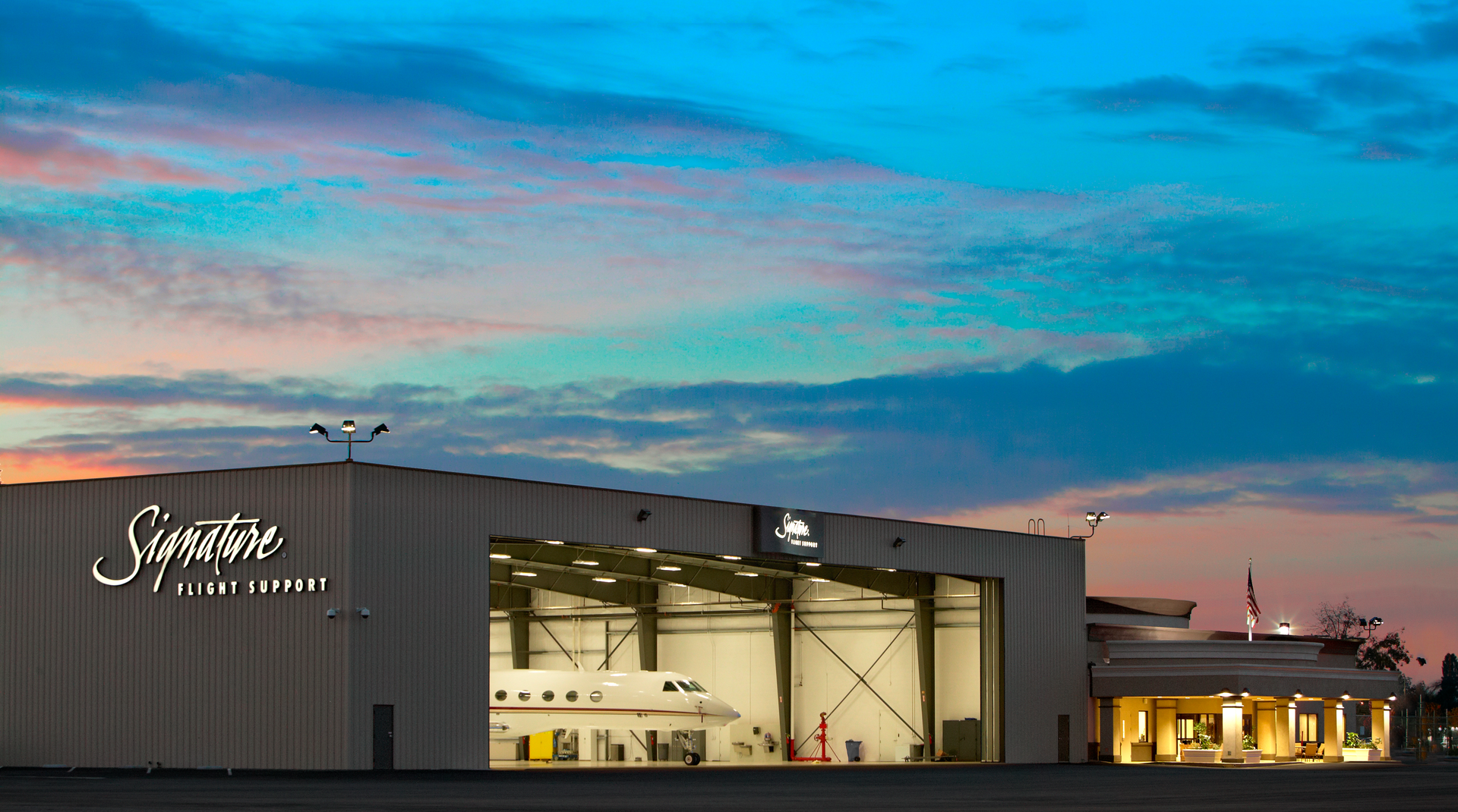 Fat Dusk Rear (from East) Hangar Open