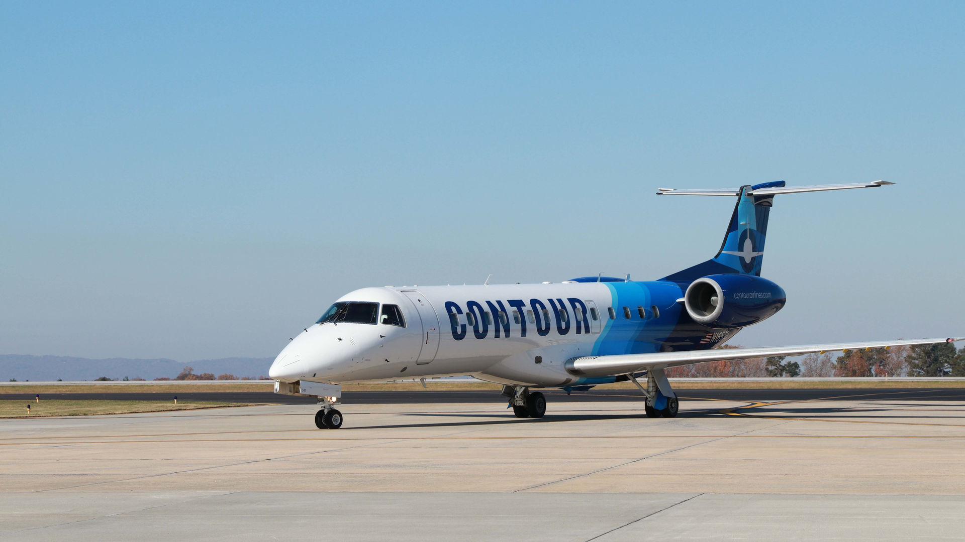 The inaugural Contour Airlines flight from Nashville International Airport lands at GSP.