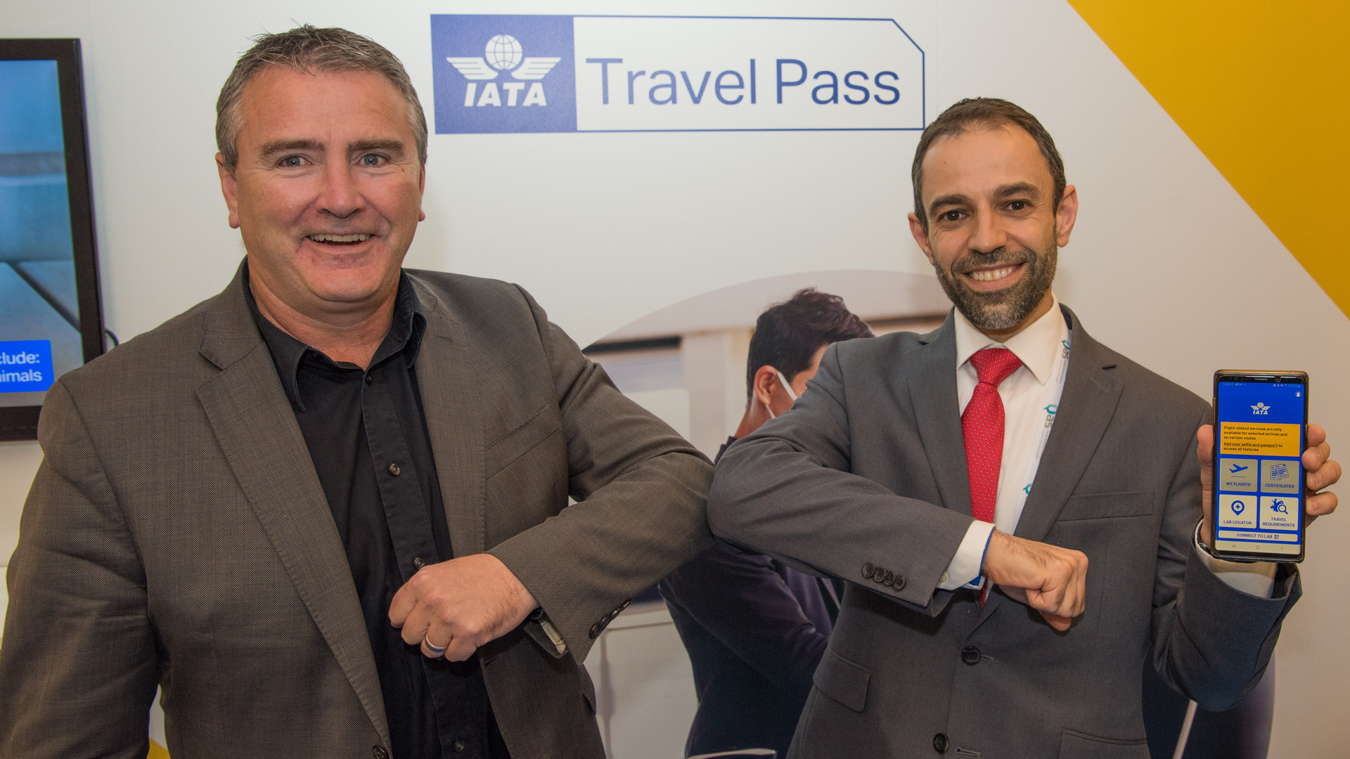 Nick Careen, Senior Vice President of the Operations, Safety and Security Division, IATA, and Rami Al Haddad, NAS Group CIO, announced that NAS is the first ground handling agent globally to integrate with IATA Travel Pass