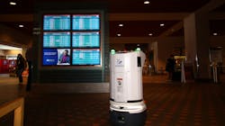 Breezy One is an autonomous disinfecting robot. Breezy One is an autonomous disinfecting robot.