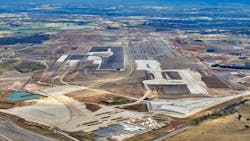 The construction of Sydney’s new airport is directly injecting more than $100 million into businesses in Western Sydney, as new vision shows the incredible transformation of the site since earthworks began. The construction of Sydney’s new airport is directly injecting more than $100 million into businesses in Western Sydney, as new vision shows the incredible transformation of the site since earthworks began.