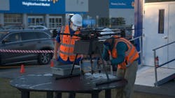 DroneUp has launched drone airport hubs with Walmart in NWA. DroneUp has launched drone airport hubs with Walmart in NWA.