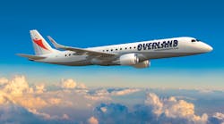 Embraer announced at the Dubai Air Show a firm order for three new E175, plus three purchase rights for the same model of aircraft, with Overland Airways.