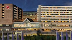 Frankfurt Airport Marriott Hotel (open since 2020) and Sheraton Frankfurt Airport Hotel & Conference Center together become the first European Marriott dual brand hotel operating two Marriott International premium brands, Marriott & Sheraton, under one roof. The pioneering dual brand concept, which will complete in January 2022, will be the largest airport hotel in Europe and is writing the next chapter of Frankfurt as a global business and leisure travel hub. Frankfurt Airport Marriott Hotel (open since 2020) and Sheraton Frankfurt Airport Hotel & Conference Center together become the first European Marriott dual brand hotel operating two Marriott International premium brands, Marriott & Sheraton, under one roof. The pioneering dual brand concept, which will complete in January 2022, will be the largest airport hotel in Europe and is writing the next chapter of Frankfurt as a global business and leisure travel hub.