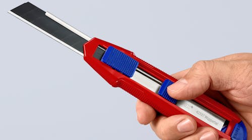 KNIPEX Tools introduces its universal snap knife, the CutiX (90 10 165 BKA), with an innovative stabilization bar that keeps the blade from bending for quicker cutting.