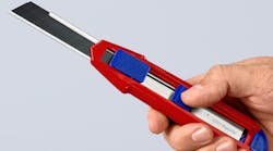 KNIPEX Tools introduces its universal snap knife, the CutiX (90 10 165 BKA), with an innovative stabilization bar that keeps the blade from bending for quicker cutting. KNIPEX Tools introduces its universal snap knife, the CutiX (90 10 165 BKA), with an innovative stabilization bar that keeps the blade from bending for quicker cutting.