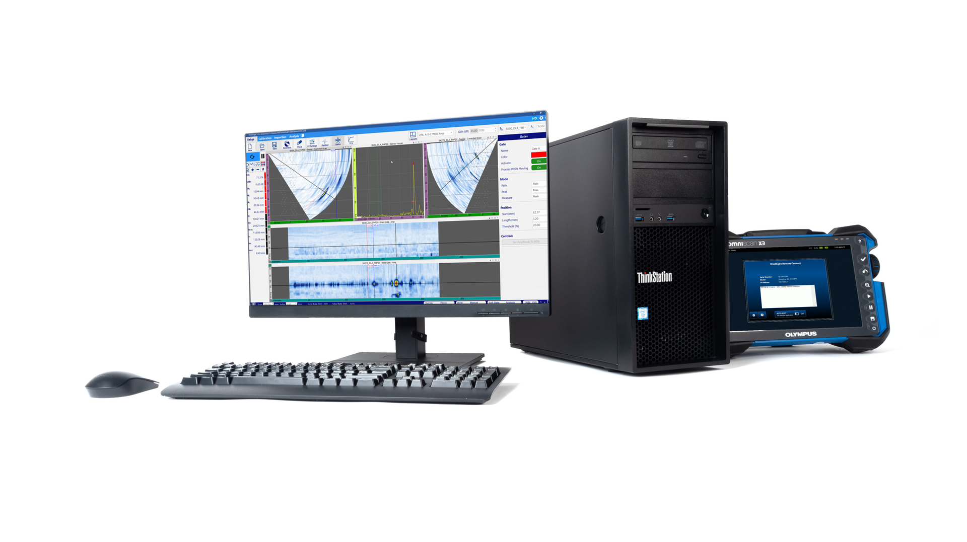WeldSight Remote Connect app for the OmniScan X3 phased array flaw detector streamlines the weld inspection workflow.