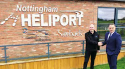 Dan Briggs from Central Helicopters and Rick Andrew from Savback Helicopters mark a new collaboration.